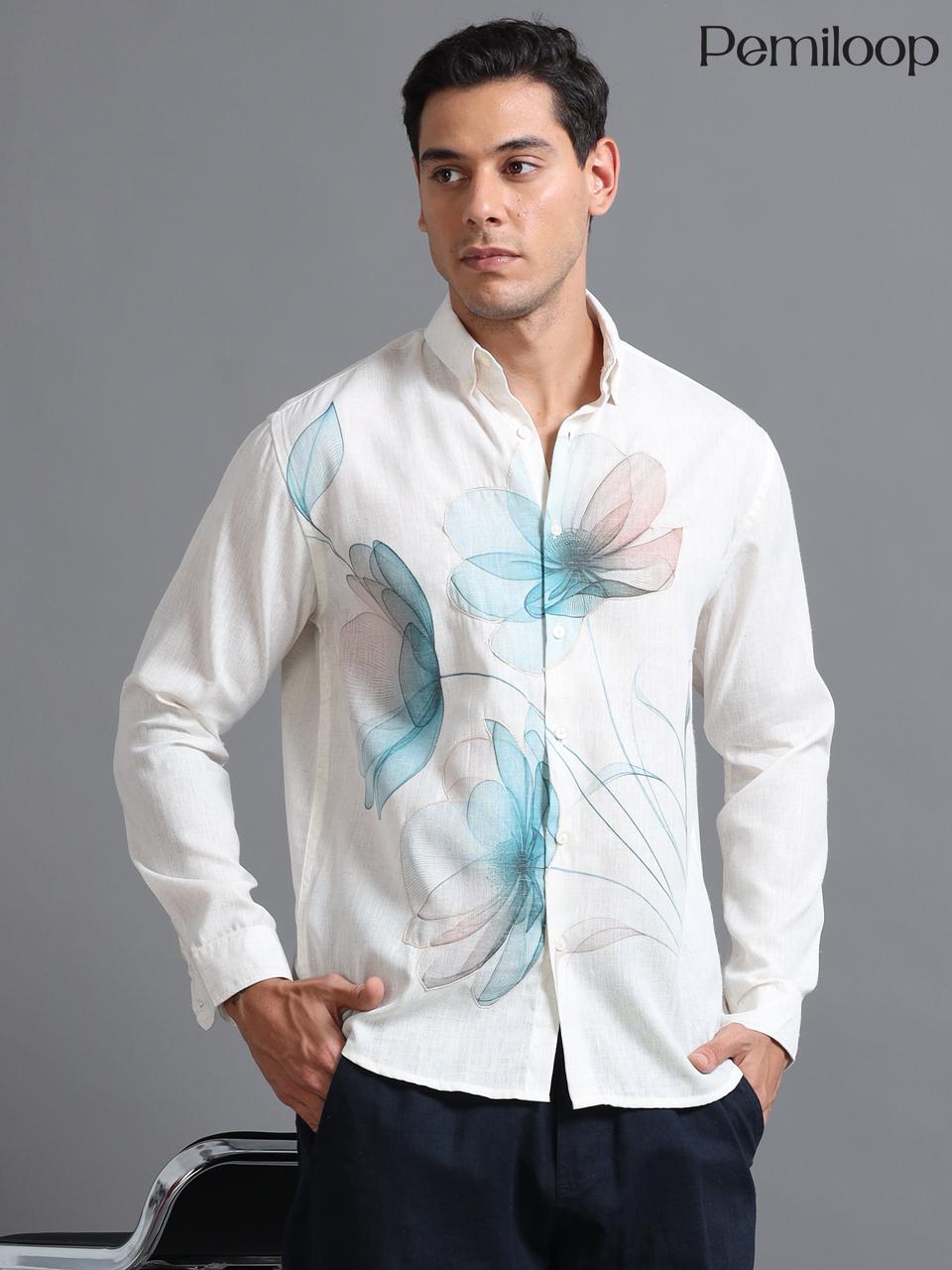Ivory Botanical Flow Shirt - Image 4