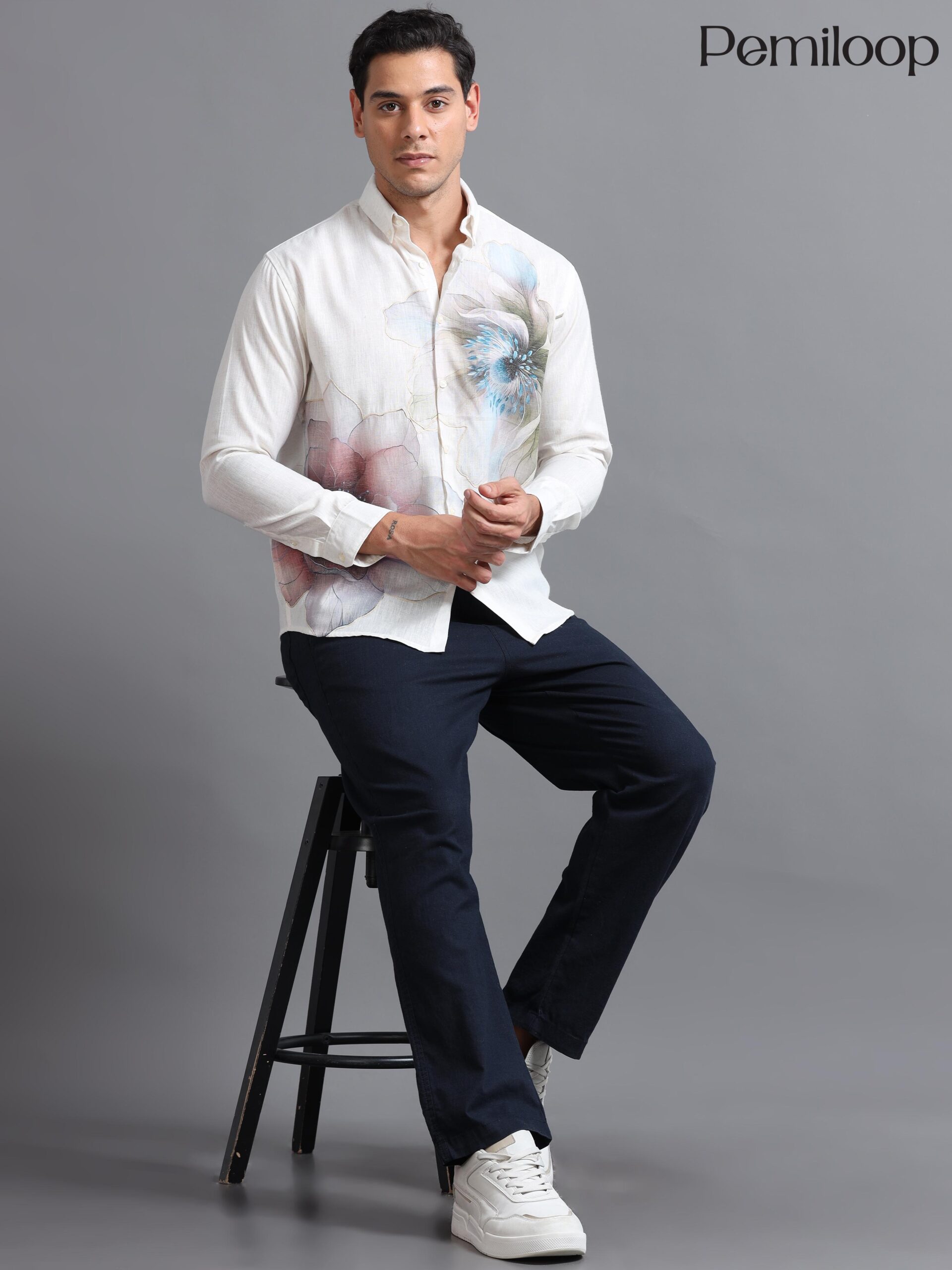 Ivory Bloom Art Shirt